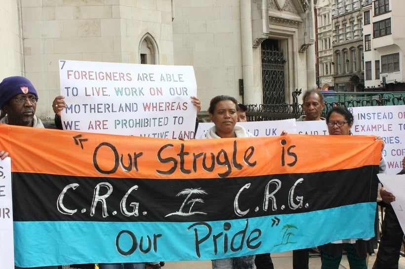 London protest. 