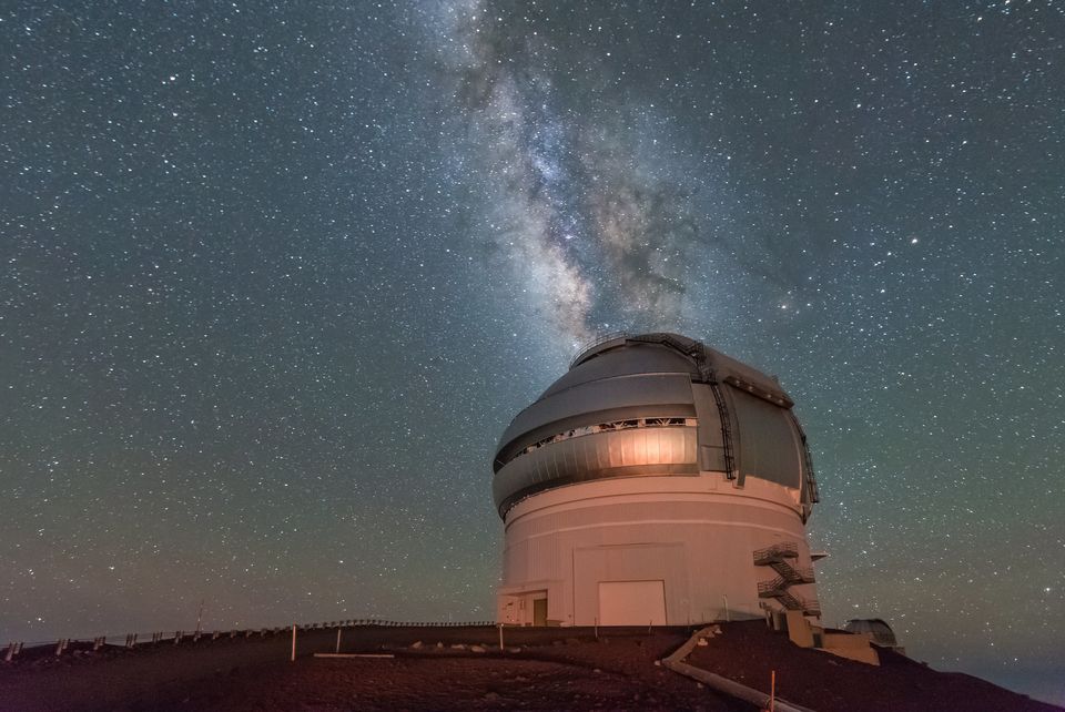 The starry sky at Mauna Kea Observatory.