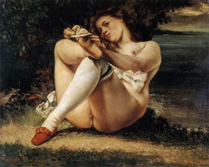 Gustave Courbet, "Woman with White Stockings," 1846