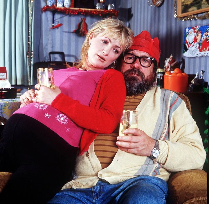 Caroline and Ricky in the 2000 Christmas special 