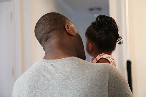 <i>Photo by Nancy A. Ruhling</i><br><strong>Daddy and daughter.</strong>
