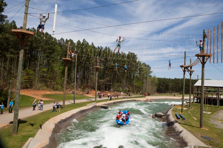 The park relies upon UV radiation and chlorine to clean its water but because dirt and debris entered the system, pictured, the amoeba was able to survive.