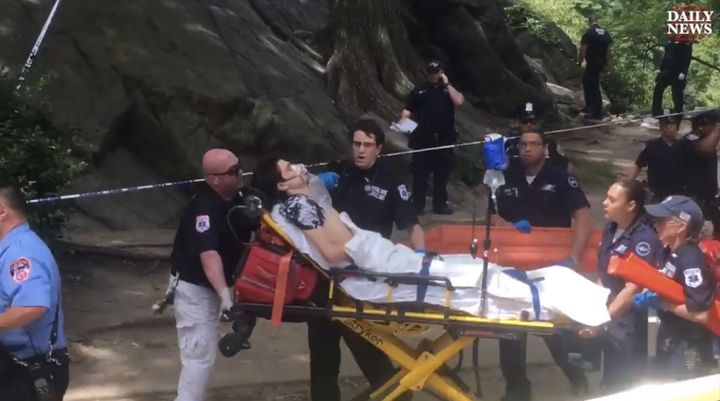 A young man was seriously injured from a small explosion in New York City's Central Park on Sunday.
