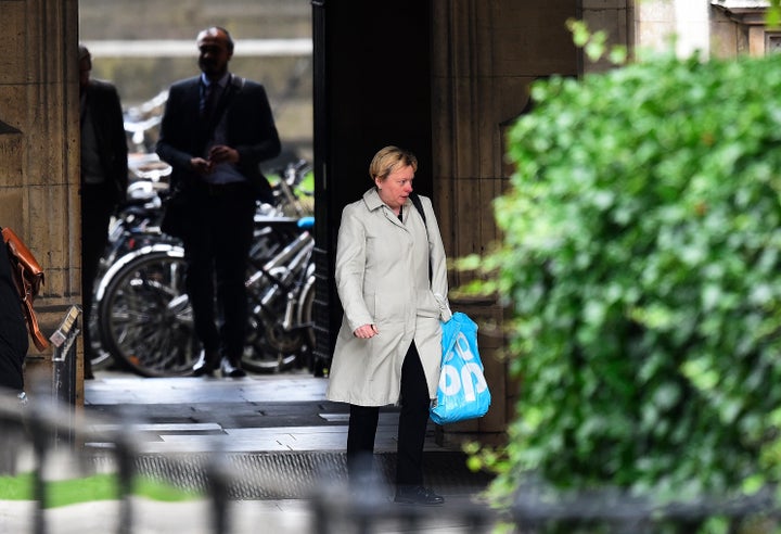 Former Labour Party Business policy chief, Angela Eagle, walks through the Houses of Parliament in London, Britain June 30, 2
