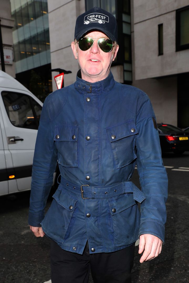 Chris kept his sunnies on when arriving at the BBC Radio 2 studios on Tuesday morning