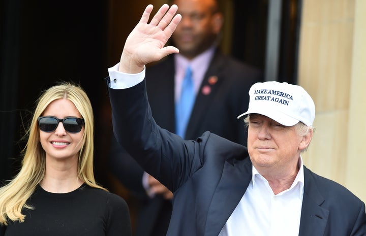 Donald and Ivanka Trump at Trump Turnberry Resort on June 24, 2016 in Ayr, Scotland.