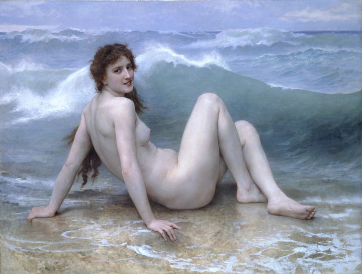 Bouguereau was desperately trying to paint a wave, but Lydia was not having it. (William-Adolphe Bouguereau, "The Wave," 