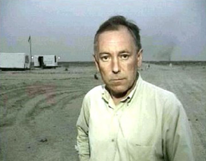 ITN journalist Terry Lloyd is seen making his last televised news report on March 21, 2003 in Iraq. Lloyd was killed by American forces when he and his team of two cameramen and an interpreter were caught in crossfire in Basra. A British court later ruled his death unlawful.