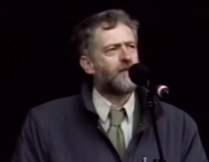 Jeremy Corbyn gave a passionate speech to protesters at an anti-Iraq war rally in 2003.