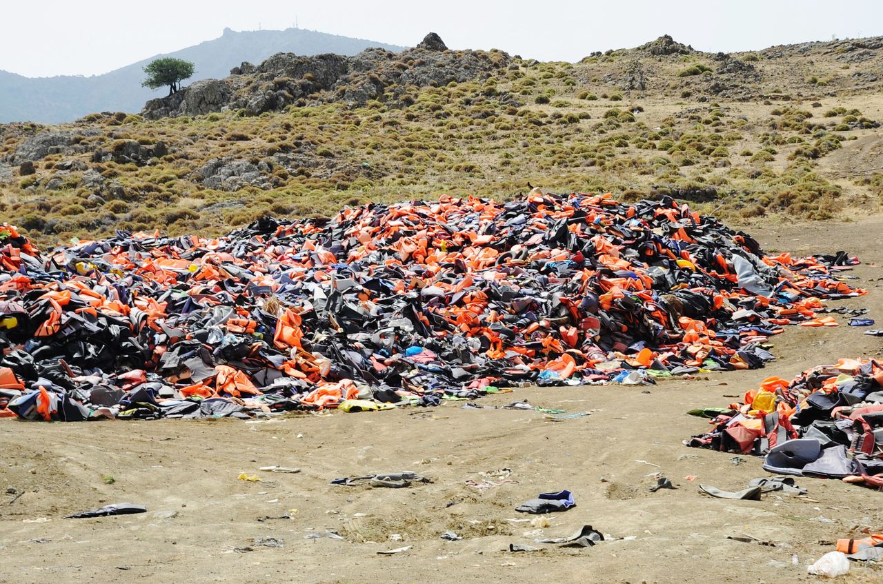 The lifejackets and wrecked boats that once dotted the Lesbos coastline are now piled up out of sight in a landfill on a Molyvos hill.