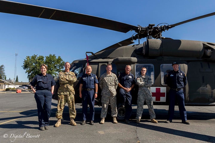 Division Chief Crystal Henson, Chief Warrant Officer 3 Scott St. Aubin, Fire Captain Jim Gonzalez, Chief Warrant Officer 2 Jon Herrera, Cal Fire Military Helicopter Manager Chief Mike Harkness, Specialist Christopher Hobbs, and Fire Captain Eric McGuire are a small part of the team working to protect the citizens of California.