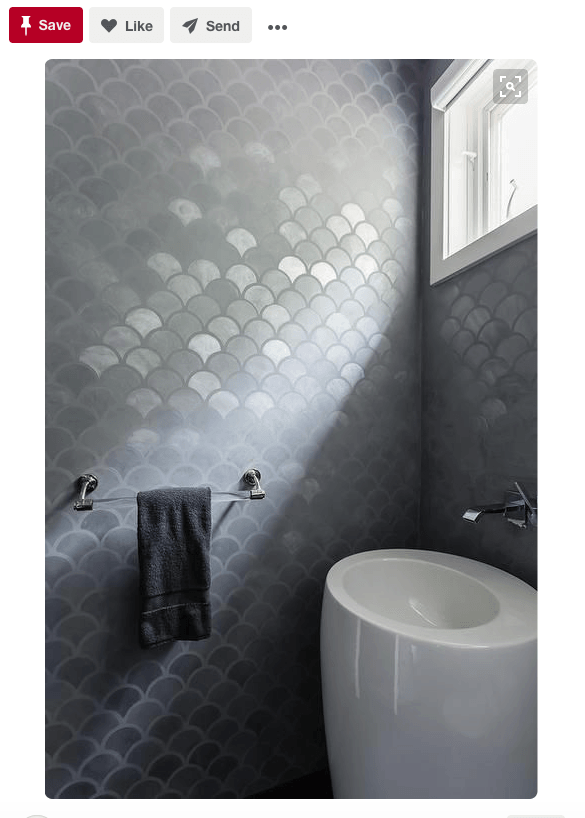 <a href="https://www.pinterest.com/pin/56717276536688285/" target="_blank">The gray metallic finish makes these tiles blend i