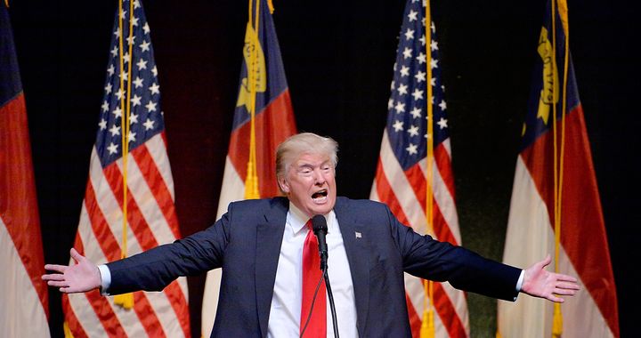 Donald Trump at a campaign rally in Raleigh, North Carolina.