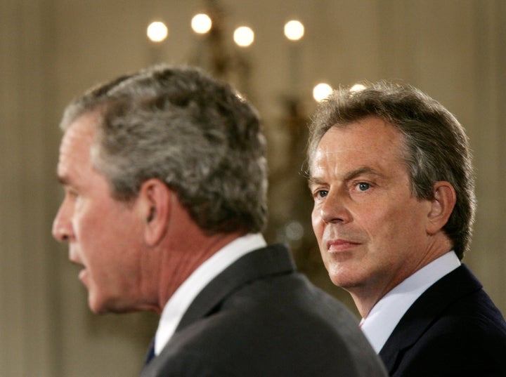 Former British Prime Minister Tony Blair and former U.S. President George Bush should be put on trial for "ruining" Iraq, he