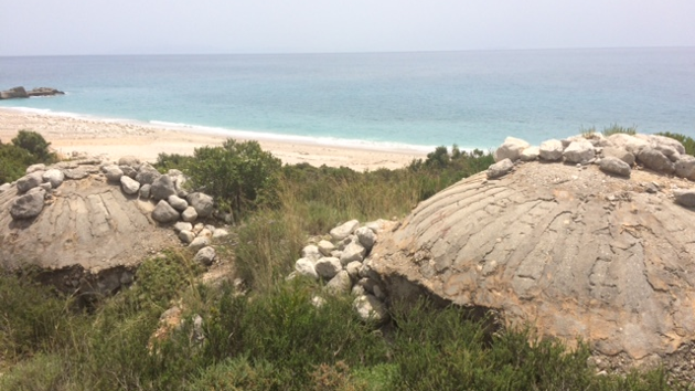 The many Enver-Hoxha era type bunkers remind the wanderer of a not so remote time when the World's harshest communist regime dominated today's democratic Albania