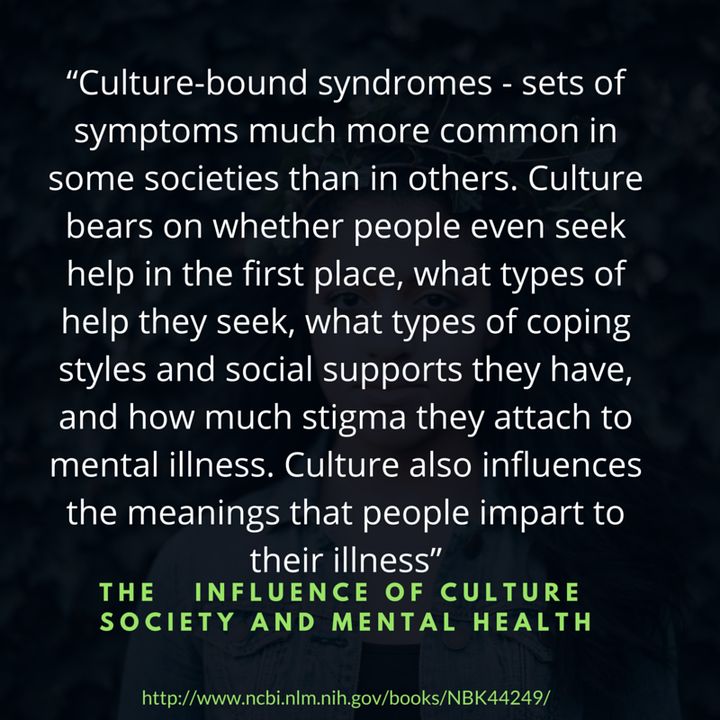 The Influence of Culture and Society on Mental Health.