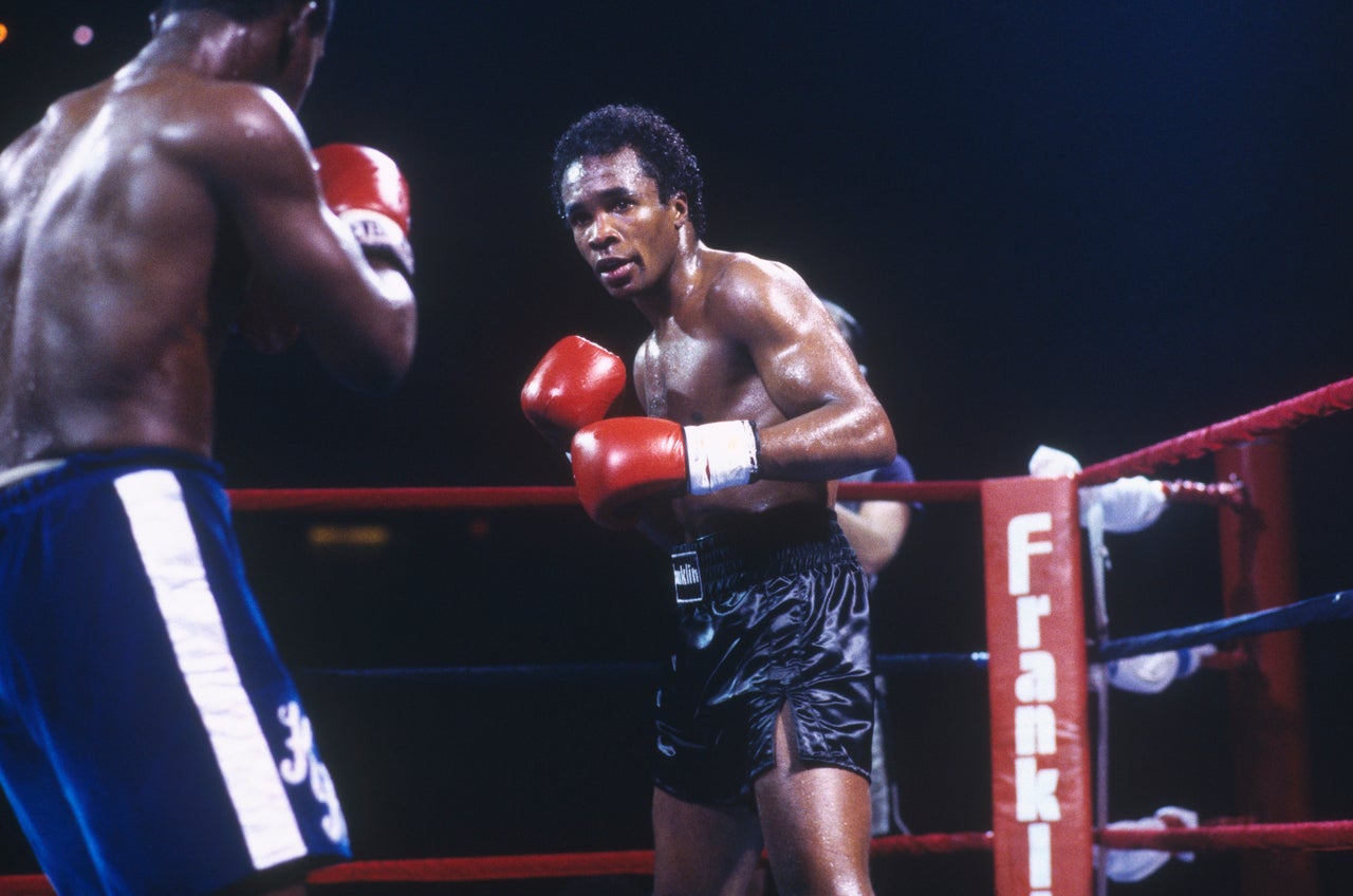 Sugar Ray Leonard in the ring.