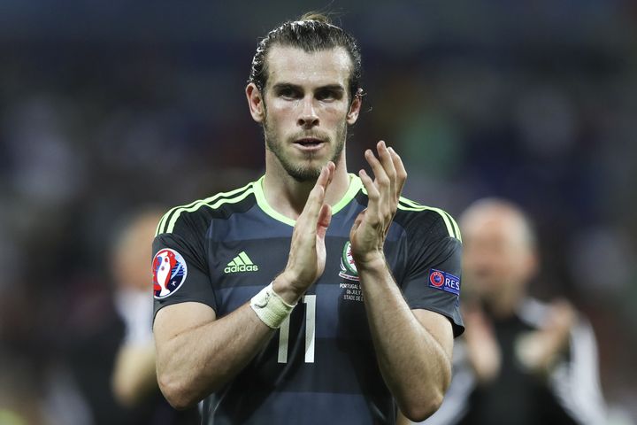 Wales's Gareth Bale acknowledged the fans at the end of the match