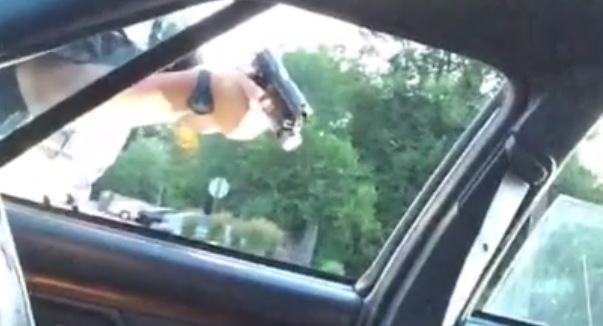 Footage captured via Facebook Live video shows an officer pointing his weapon at the fatally injured Philando Castile, w