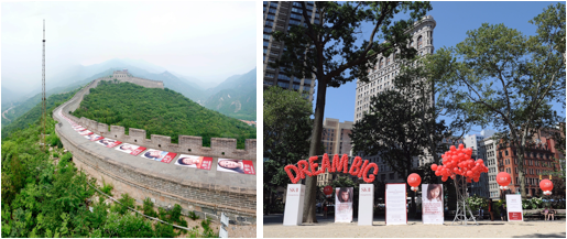 SK-II “Dream Again” Events at the Great Wall in China and in Madison Square Park in NYC