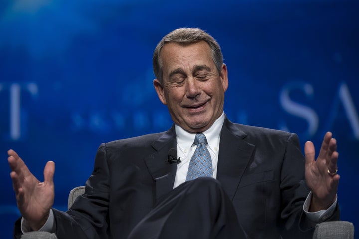 John Boehner once sat on the floor of the House.