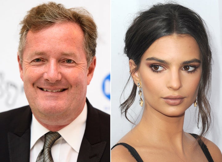 Piers Morgan and Emily Ratajkowski