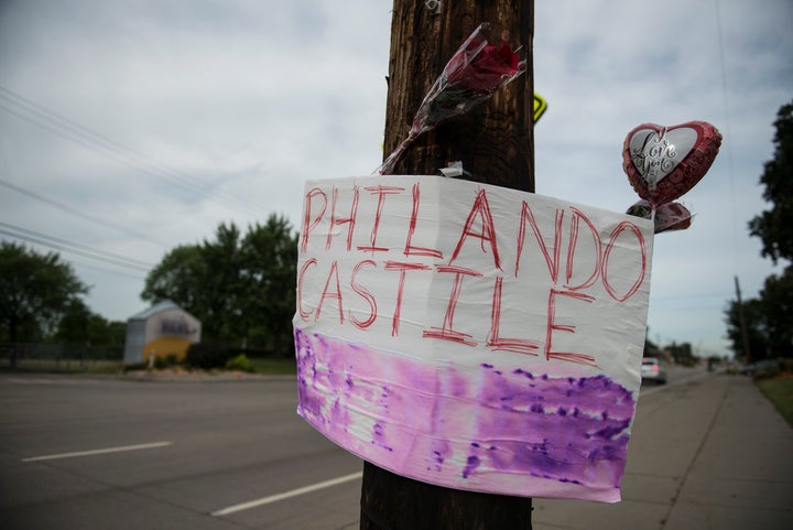 A memorial left for Philando in St. Paul, Minnesota. Castile was shot and killed last night by a police officer in Falcon Heights, Minnesota.