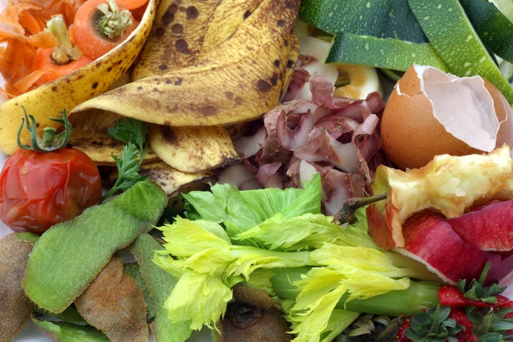 Organic fruit and vegetable food waste can be easily composted to avoid waste.