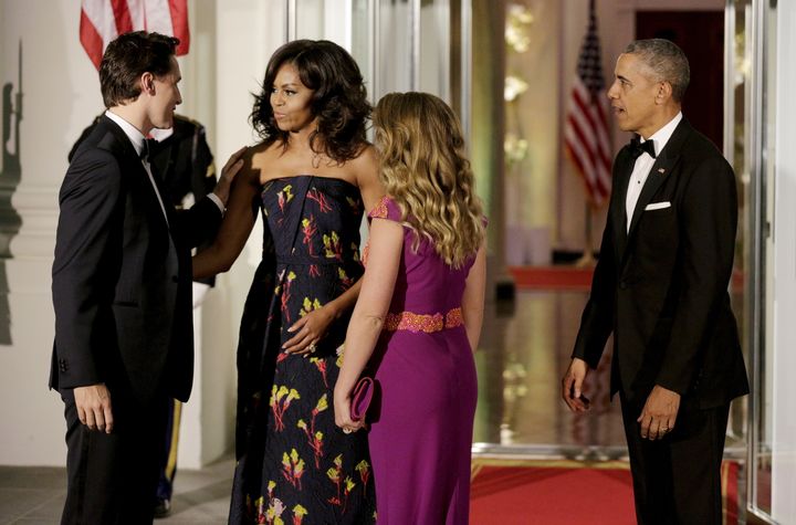 Sometimes dinner plans interrupt evening routines, like when Canadian Prime Minister Justin Trudeau and his wife Sophie Gregoire-Trudeau came over for a state dinner at the White House.