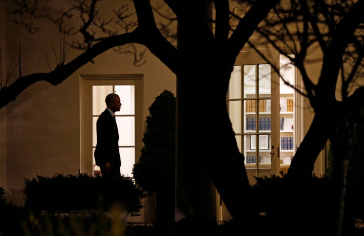 Obama returns to the White House after a day trip to Iowa in January last year. The president's evening hours are the ones he uses to collect his thoughts, according to his first chief of staff, Rahm Emmanuel.