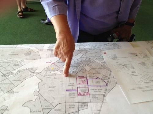 Reviewing neighborhood names and boundaries at the 2012 Dallas Homeowners League Boot Camp