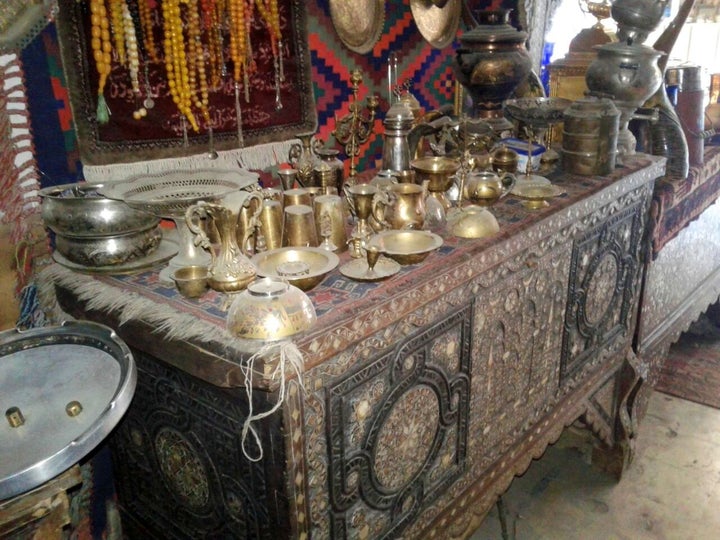 An antique dresser on display in Abu Abdo’s shop. Eastern Ghouta, June, 2016.