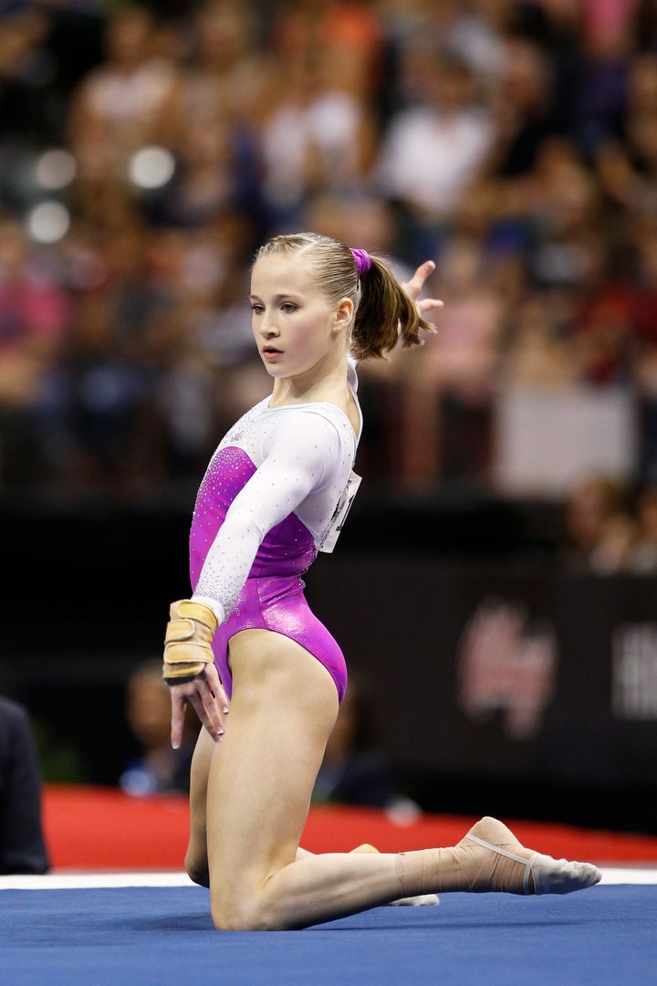 Madison Kocian in the 2015 P&G Gymnastics Championships finals on Aug. 15, 2015.