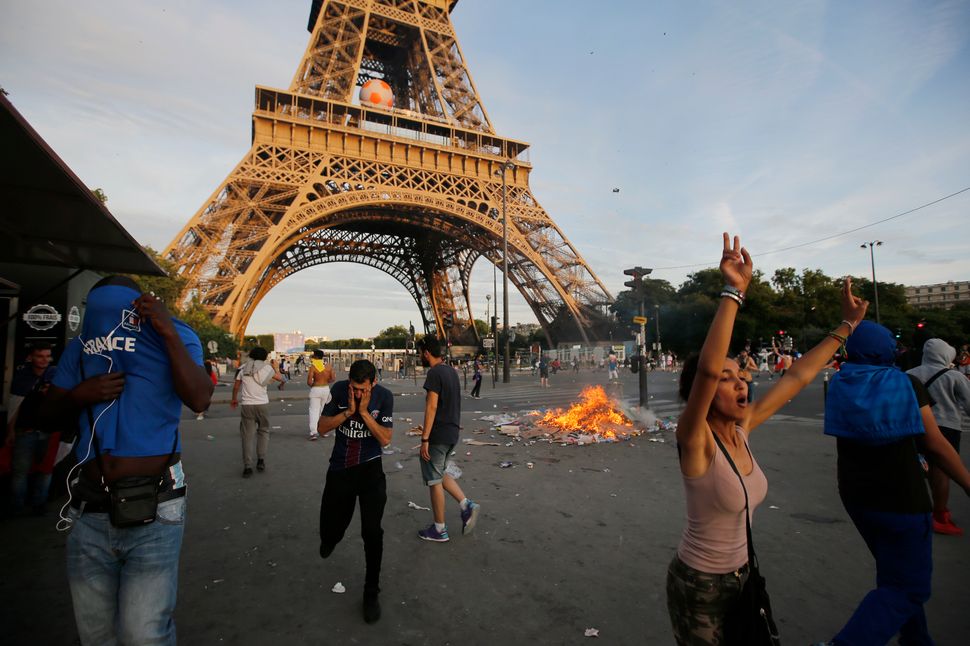 French Police Fire Tear Gas Near Euro Cup Final Fan Zone In Paris