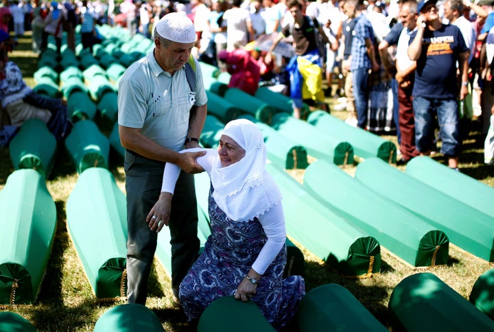 Nationalist Bosnian Serb forces killed 8,000 Bosniaks after overrunning Srebrenica near the end of Bosnia’s war 21 years ago.