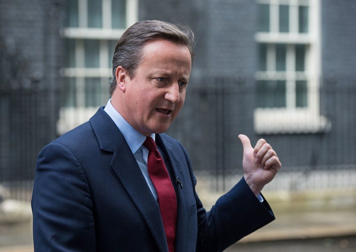 British Prime Minister David Cameron as he addresses the media outside 10 Downing Street in London on July 11, 2016. Cameron