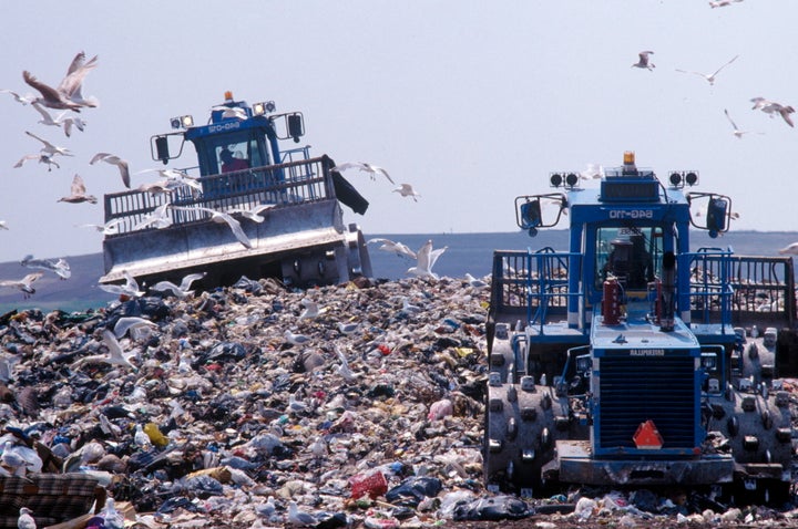 Fresh Kill landfill on Staten Island, New York. 