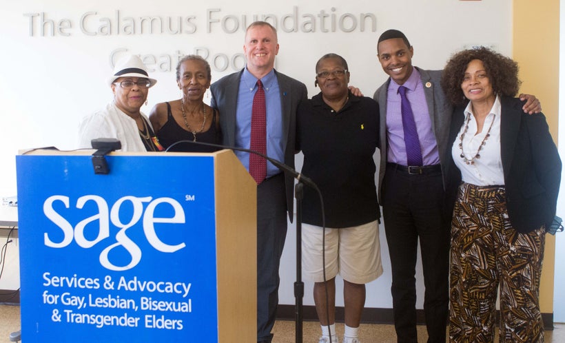I stand with NYC Councilmember Ritchie Torres and SAGE participants as we announce the new NYC housing developments.
