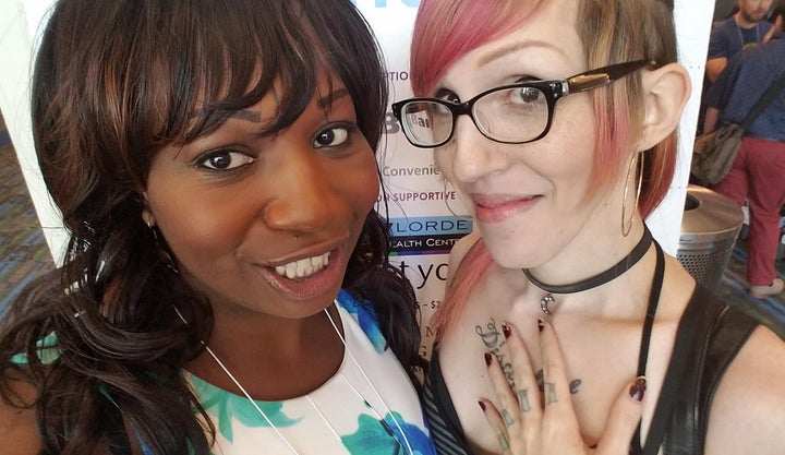 <i>Me and Lourdes meeting for the first time at the conference</i>
