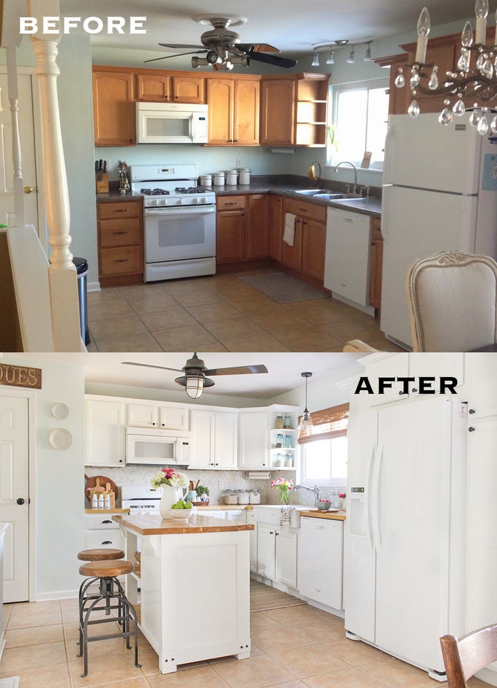 Featured image of post Modern Kitchen Makeovers Before And After : Even though we&#039;re interested in dark tones right now, i can still appreciate a pale palette, like in kristine&#039;s kitchen makeover.