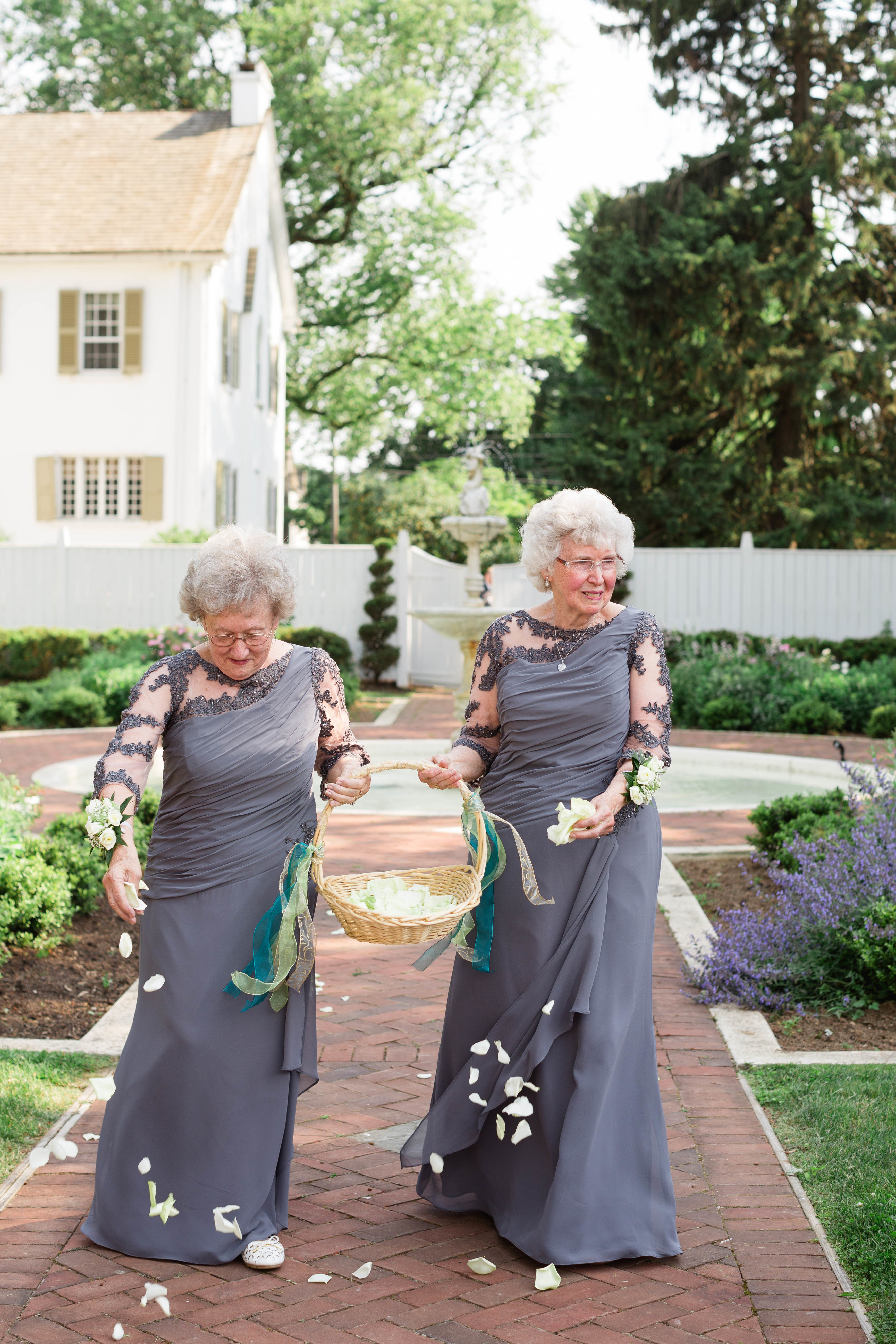 grandmother as flower girl