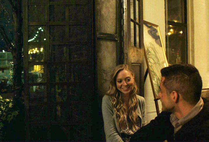 Portia Doubleday, left, as Angela Moss and Rami Malek, right, as Elliot Alderson on "Mr. Robot" in Season 1, Episode 3, "EPS1.2_D3BUG.MKV."