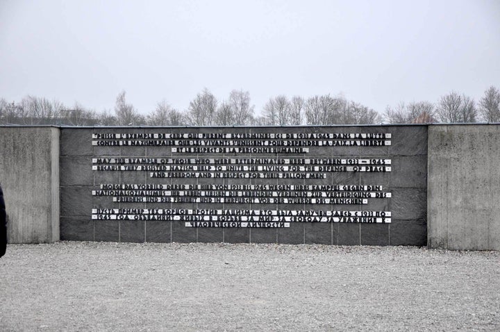 “May the example of those who were exterminated here between 1933-1945 because they resisted Nazism help to unite the l