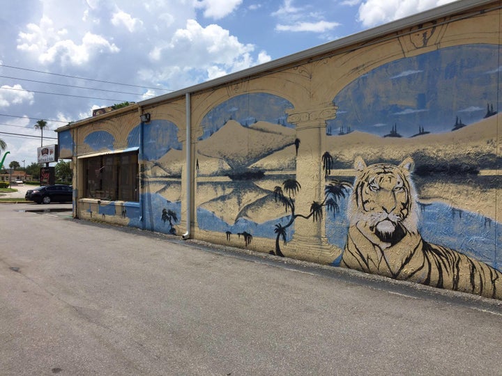 Nikki Mier, the manager of Fairvilla Intimacy Boutique in Orlando, doesn't know how the business became a Pokestop, but speculates this tiger on the outside was a factor.