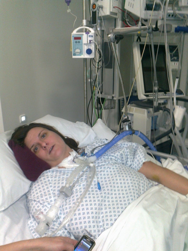 Caroline Hall in hospital