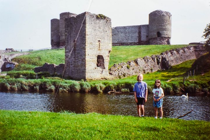 David Lonsdale took this picture of his daughters Sarah and Fiona at Rhuddlan Castle in Wales 26 years ago 
