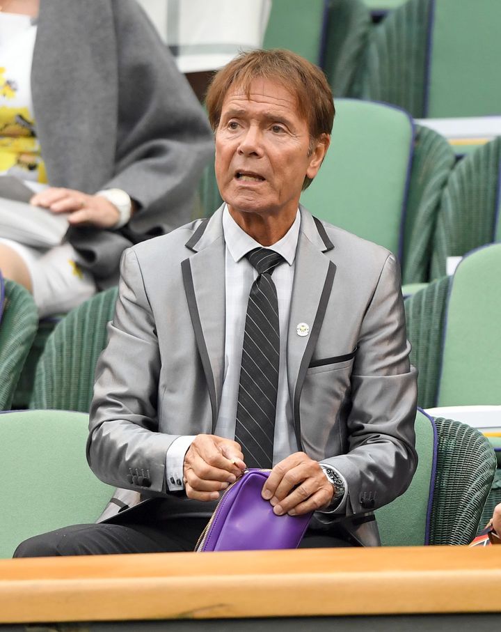 <strong>Cliff Richard made his return to Wimbledon after staying away last year</strong>