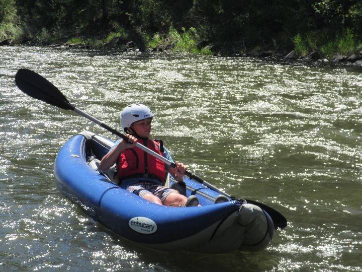 Nate kayaking