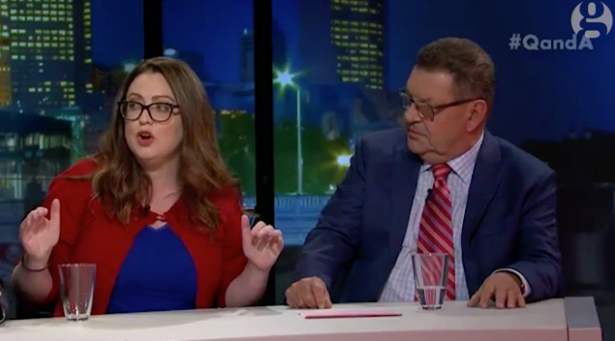 Van Badham and Steven Price duke it out on ABC's "Q&A."