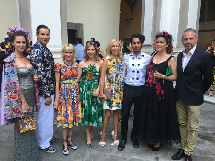 (from l to r) Leslie Zemeckis, Cameron silver, Julie Macklowe, Jill Bikoff, Sutton Stracke, Joey Maalouf, Jennifer Tilly, Jeff Snyder attending Alta Moda 2016.